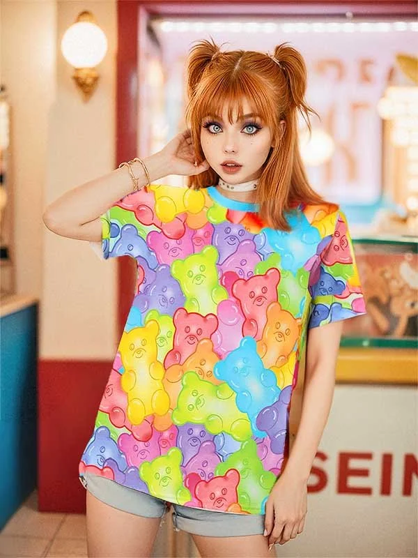 Kawaii Gummy Bear T-Shirt Cozy Warm Stylish