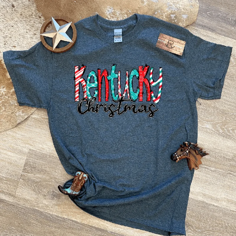 Kentucky Christmas T-Shirt Hooded Caped Shawl Collar