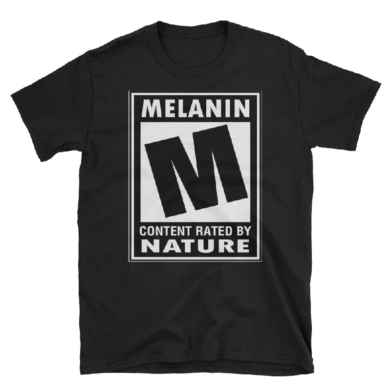 MELANIN Short-Sleeve Unisex T-Shirt Welt Pockets Slit Pockets Flap Pockets