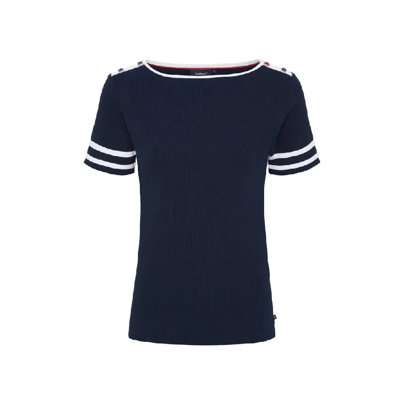 Mimi T-shirt - SR Navy Polka Dot Checkered Tartan
