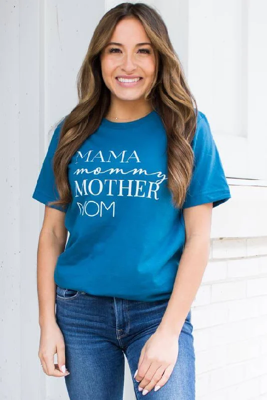 Momma Graphic T-Shirt Beaded Sequined Faux Fur