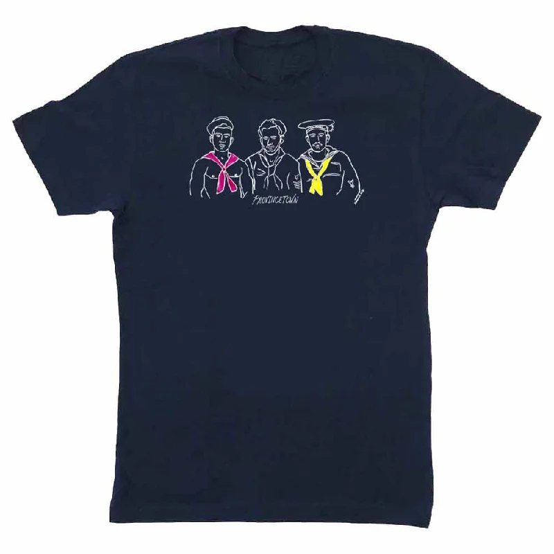 Navy Seamen Provincetown T-Shirt Ribbed T-Shirt High Neck Heavyweight