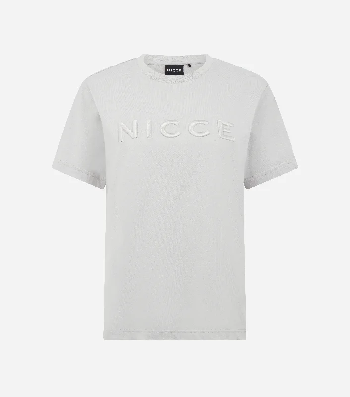 NICCE Womens Ersa T-Shirt | Chalk Grey Sequined Glittery Shiny