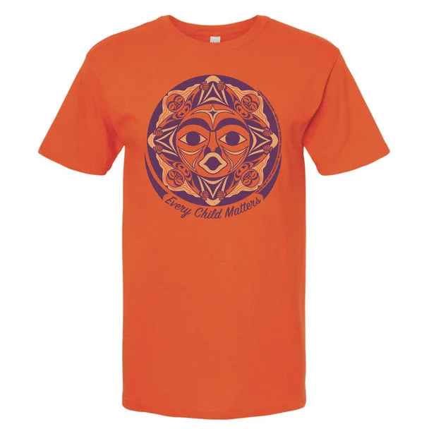 ADULT Protected By Our Ancestors -Every Child Matters Orance T-Shirt Collared Crew Neck Turtle Neck
