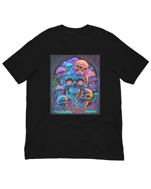 Psychedelic Skull Sanctuary T-Shirt Faux Fur Fabric Real Fur Fabric Shearling Fabric