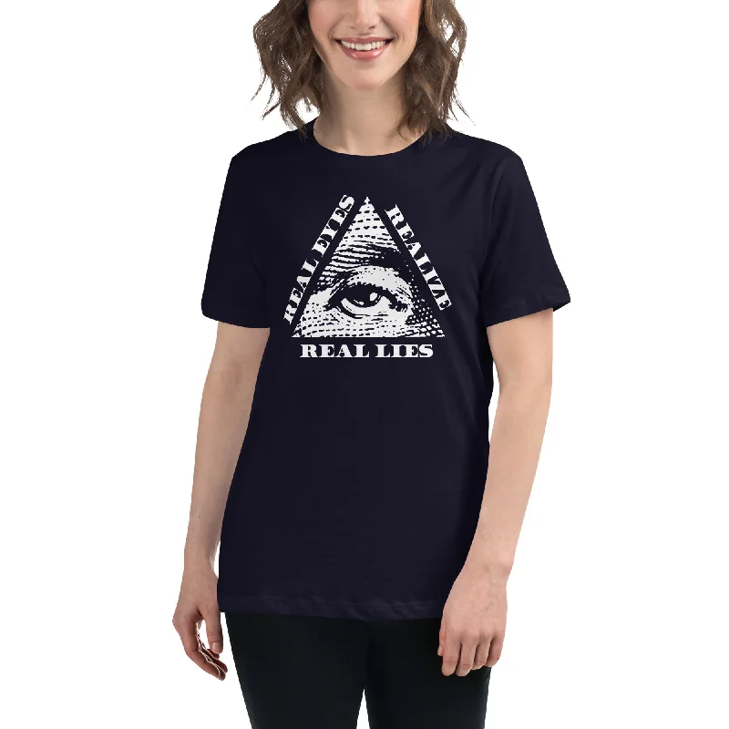 Real Eyes Realize Real Lies - All seeing eye - Women's T-Shirt Mesh Canvas Denim