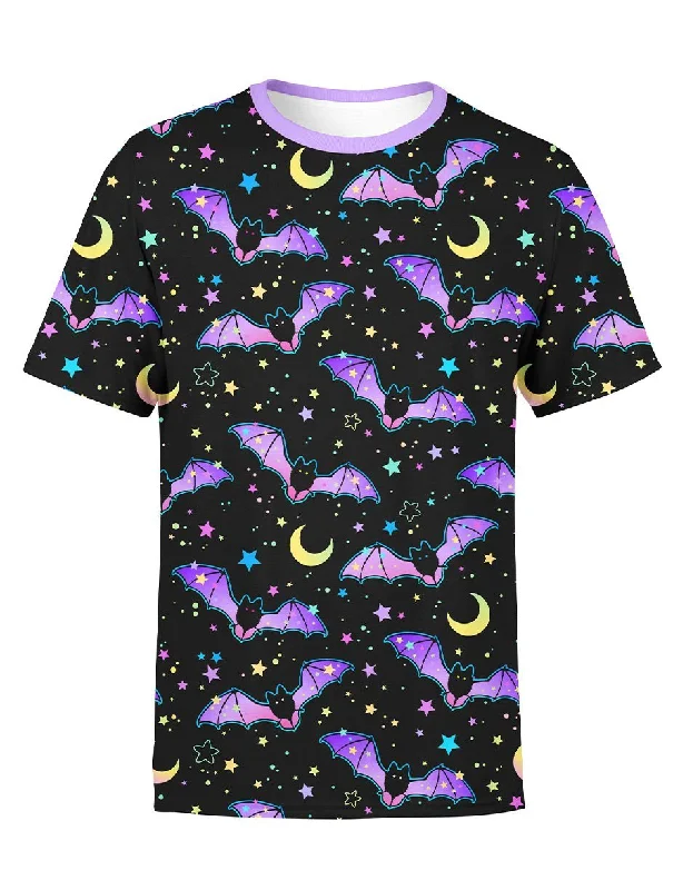 Spooky Cute Bat T-Shirt Mesh Blend Leather Blend Suede Blend