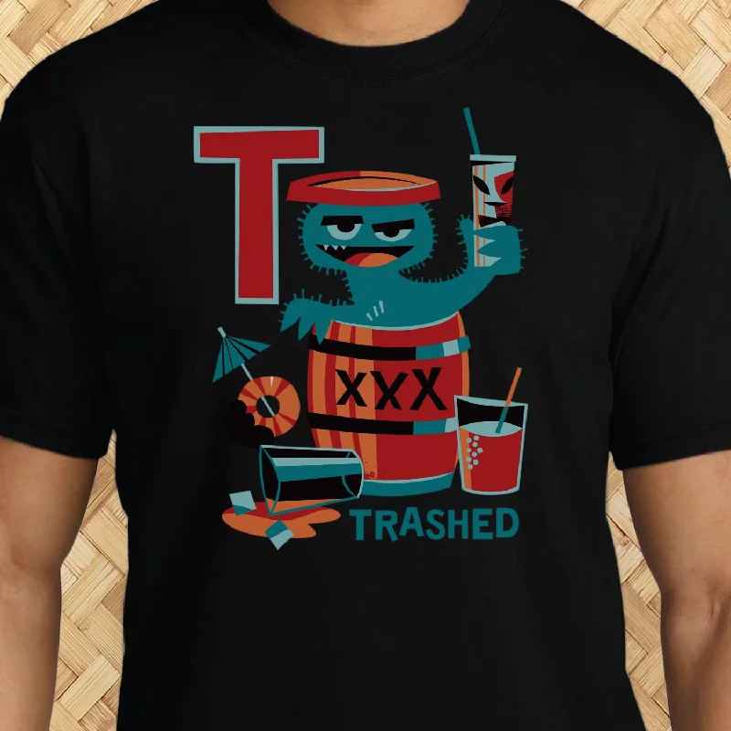 'T is for Trashed' Unisex Tee Mesh Fabric Canvas Fabric Denim Fabric