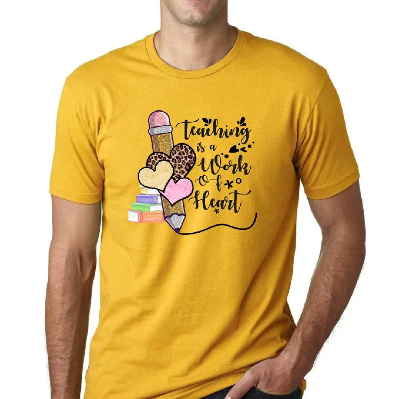 Teaching Is A Work Of Art Unisex T-Shirt Zippered Buttoned Snapped
