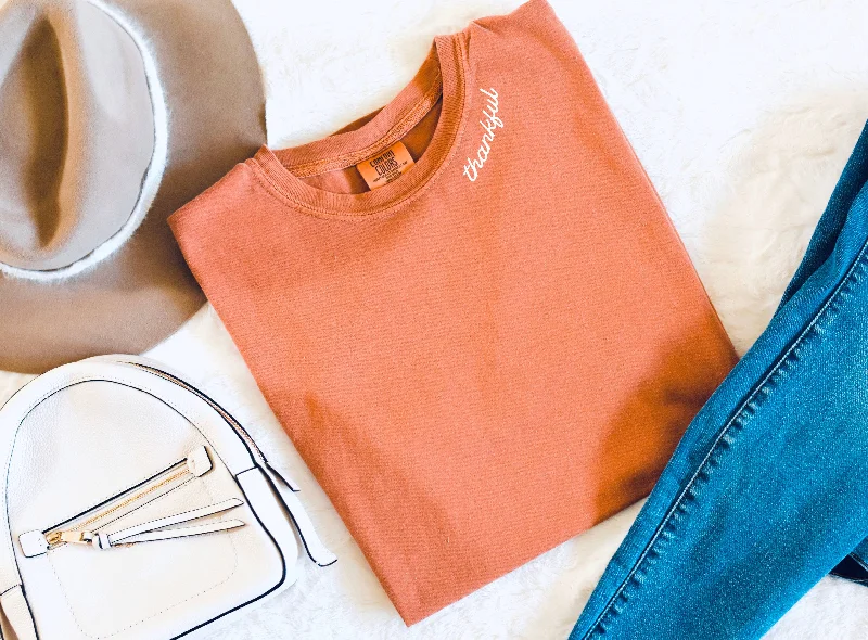 Thankful Tee Fleece Nylon Spandex
