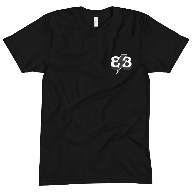 'Rockett 88' Logo Unisex Crew Neck Tee Spandex Blend Rayon Blend Denim Blend