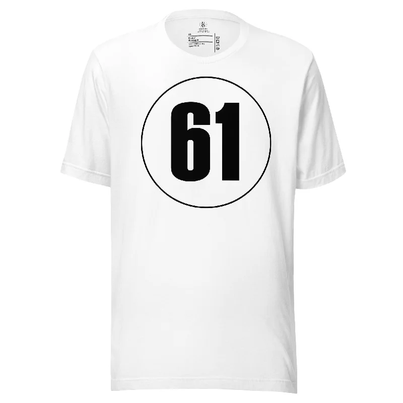 Unisex t-shirt: Black on White 61 Elegant Classic Vintage