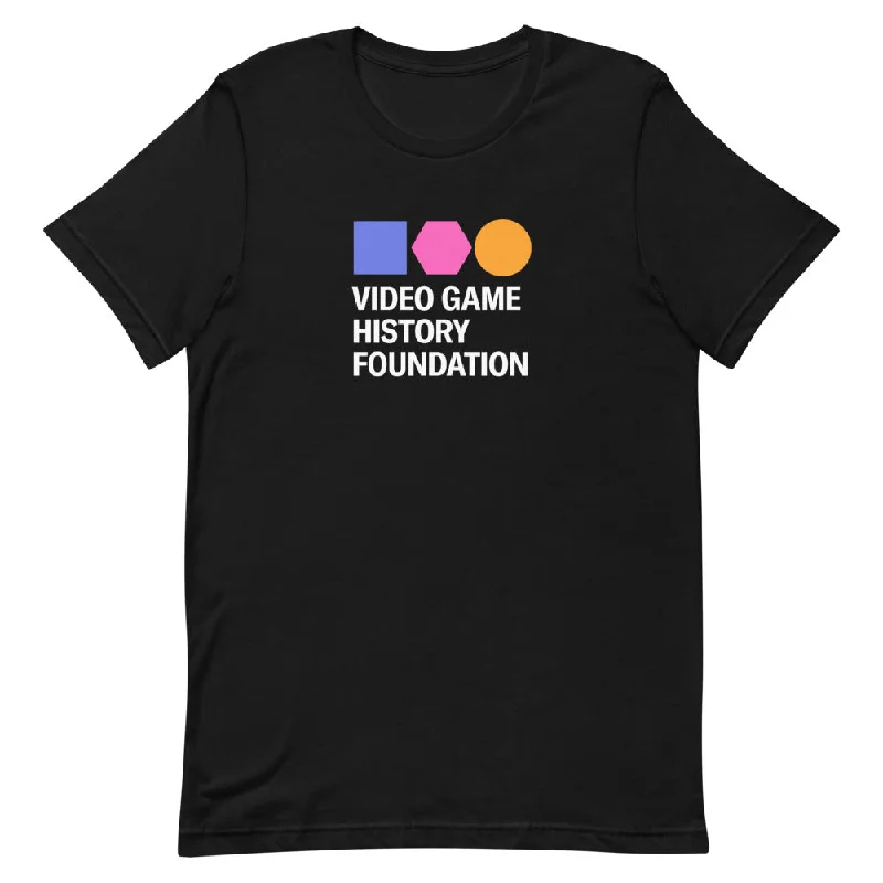 Unisex T-Shirt | VGHF Color Logo Denim Fabric Leather Fabric Suede Fabric