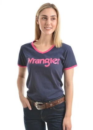Wrangler Womens Selina S/S Tee - Navy - XCP2570373 Plaid T-Shirt Polka Dot Checkered Wrangler Womens Selina S/S Tee - Navy - XCP2570373 Plaid T-Shirt Polka Dot Checkered