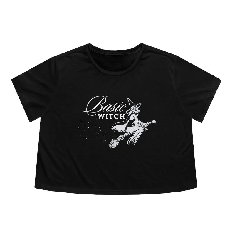 Basic Witch - Women's Flowy Cropped Tee