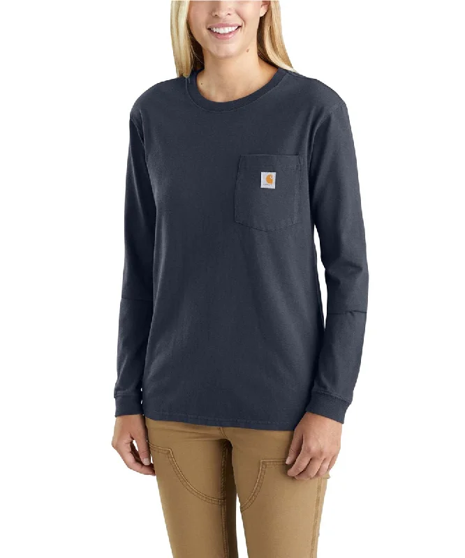 Carhartt Women's Long Sleeve Workwear T-shirt - Navy