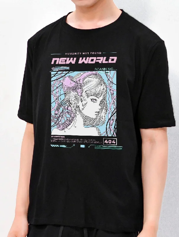 New World Cyberpunk Anime Graphic T-Shirt