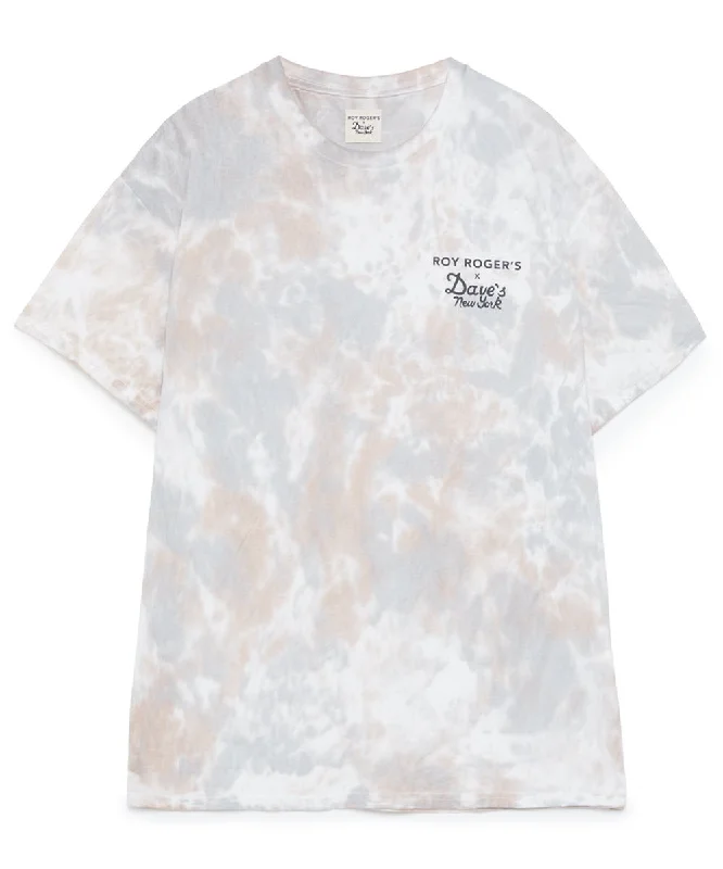 Roy Roger’s X Dave’s New York Collab Jersey T-shirt - Grey Tie Dye