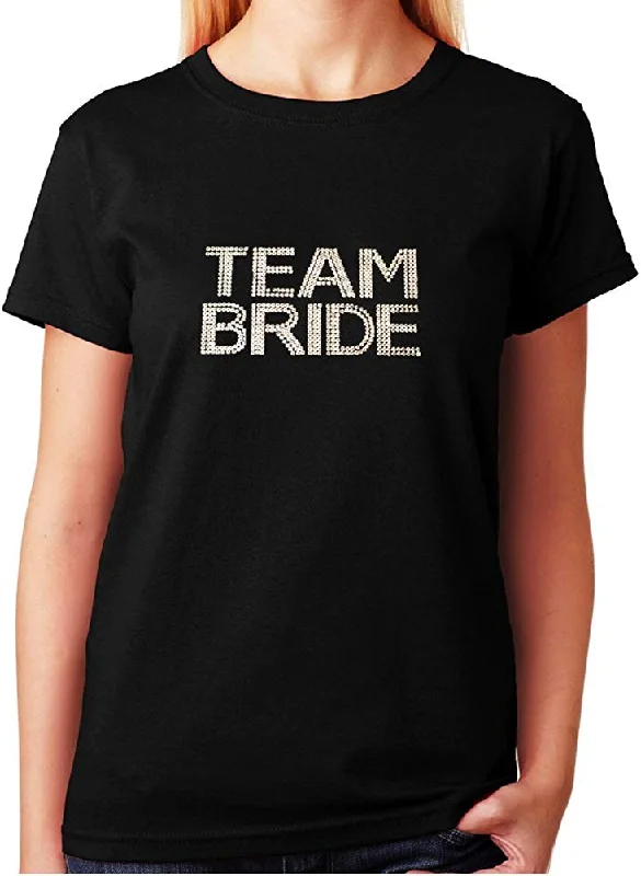 Women's / Unisex T-Shirt with Team Bride in Spangles