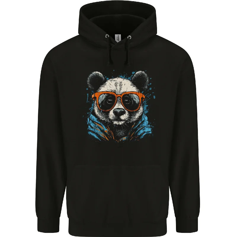 A Cool Panda Wearing Glasses Mens 80% Cotton Hoodie Hoodie with Logo Branding Identity A Cool Panda Wearing Glasses Mens 80% Cotton Hoodie Hoodie with Logo Branding Identity