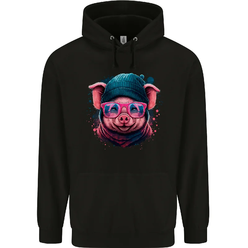 A Cool Pig Mens 80% Cotton Hoodie Hoodie with Hood Adjustable Protection
