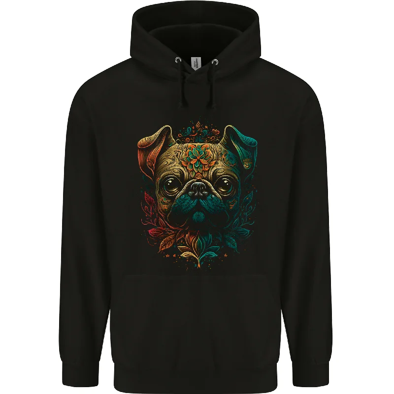 A Cool Pug Dog Mens 80% Cotton Hoodie Hoodie with Patch Decorative Personalized