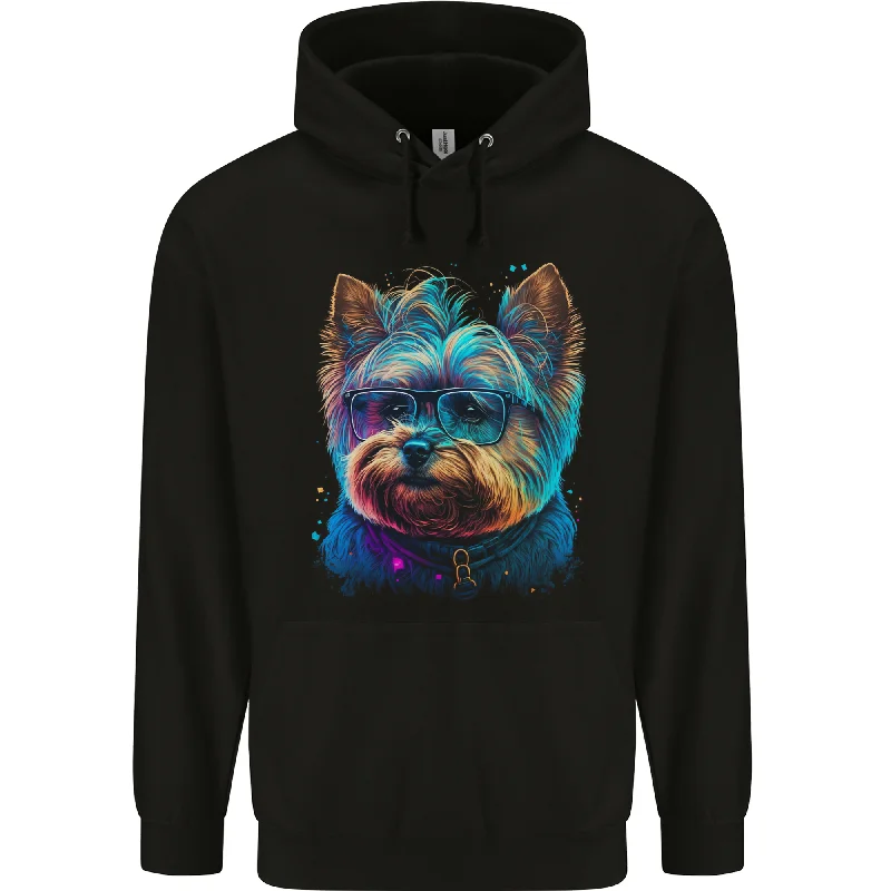 A Cool Yorkie Yorkshire Terrier Male Dog Mens 80% Cotton Hoodie Hoodie with Illustration Artistic Creative A Cool Yorkie Yorkshire Terrier Male Dog Mens 80% Cotton Hoodie Hoodie with Illustration Artistic Creative