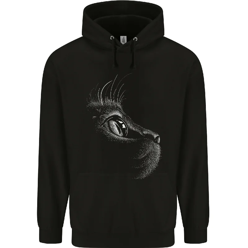 A Cute Cat Face Mens 80% Cotton Hoodie Hoodie with V-Neck Classic Versatile