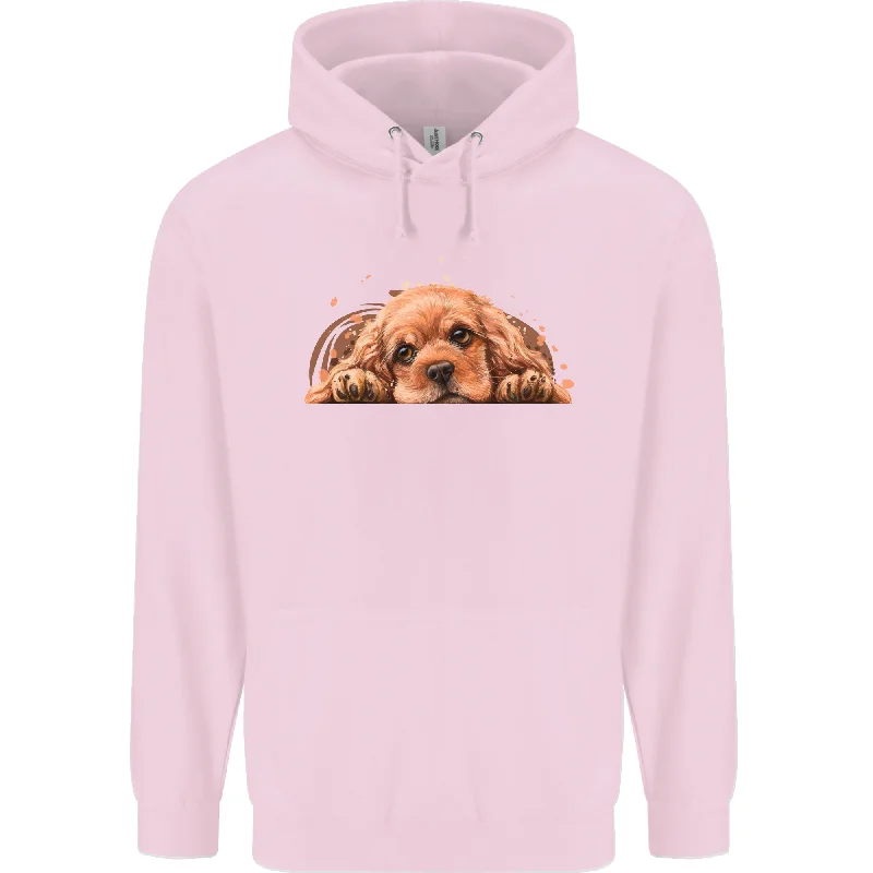 A Cute Cocker Spaniel Dog Mens 80% Cotton Hoodie Hoodie with Tie-Dye Psychedelic Retro A Cute Cocker Spaniel Dog Mens 80% Cotton Hoodie Hoodie with Tie-Dye Psychedelic Retro