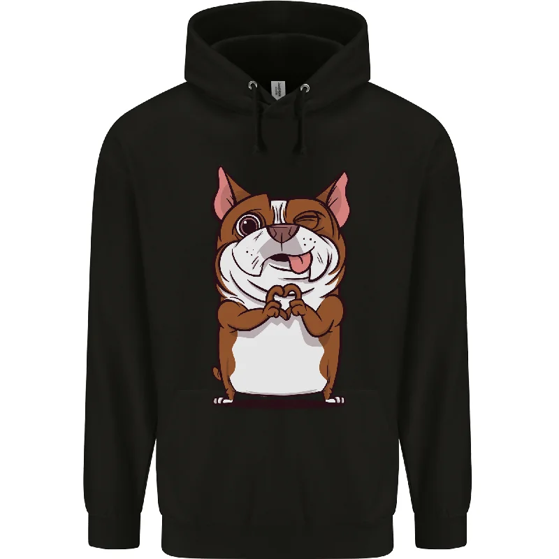 A Cute Dog With a Heart Sign Mens 80% Cotton Hoodie Hoodie with Set-In Sleeves Structured Classic A Cute Dog With a Heart Sign Mens 80% Cotton Hoodie Hoodie with Set-In Sleeves Structured Classic