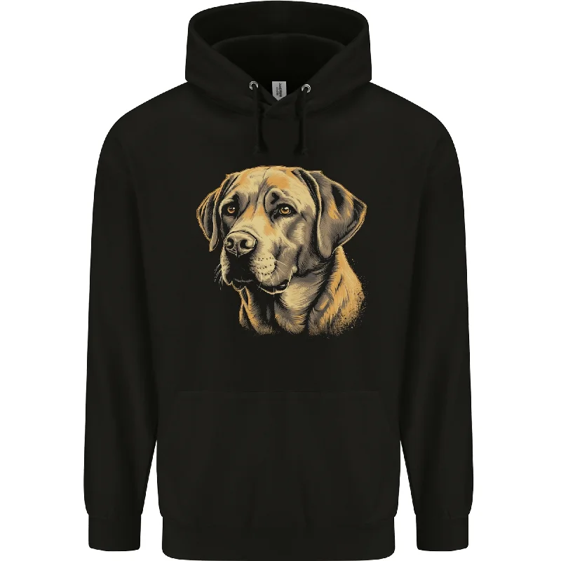 A Cute Labrador Dog Mens 80% Cotton Hoodie Hoodie with Puffed Sleeves Voluminous Trendy