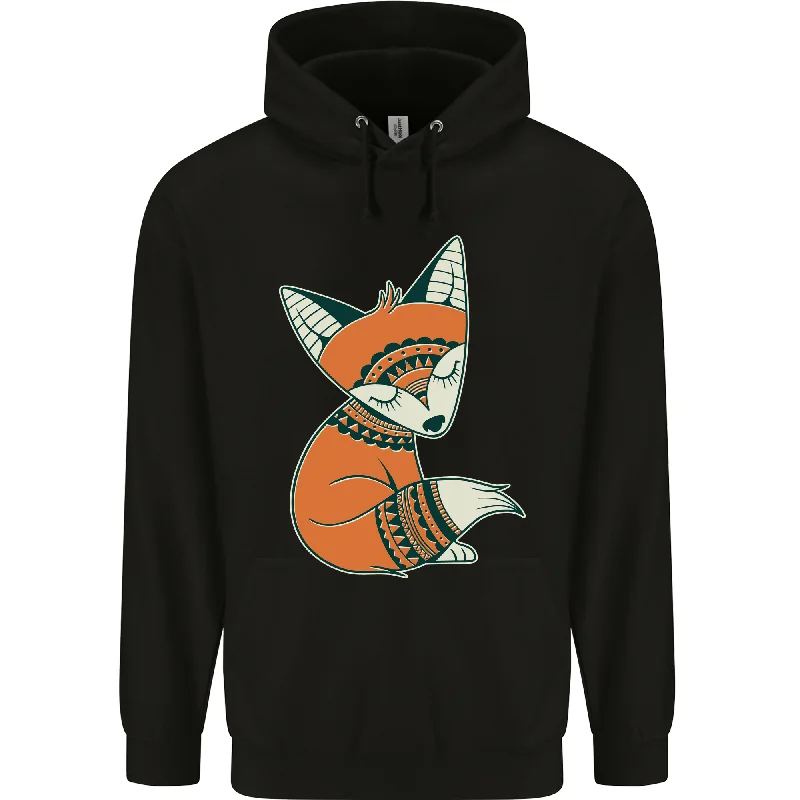 A Cute Tribal Fox Mens 80% Cotton Hoodie Hooded Sweatshirt Casual Wear Street Style