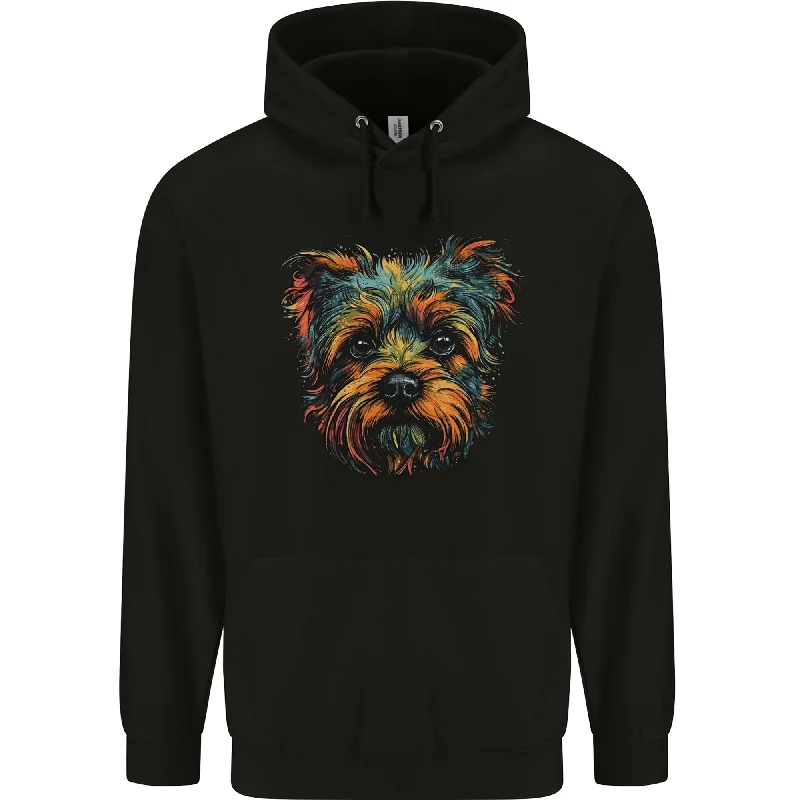 A Cute Yorkshire Terrier Dog Mens 80% Cotton Hoodie Hoodie Jacket Zipper Layering