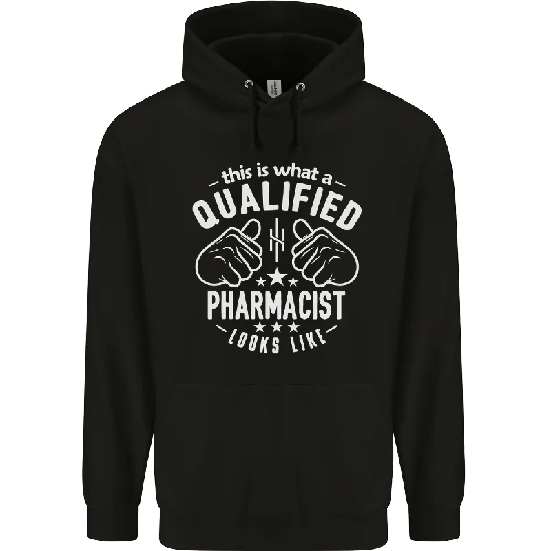 A Qualified Pharmacist Looks Like Mens 80% Cotton Hoodie