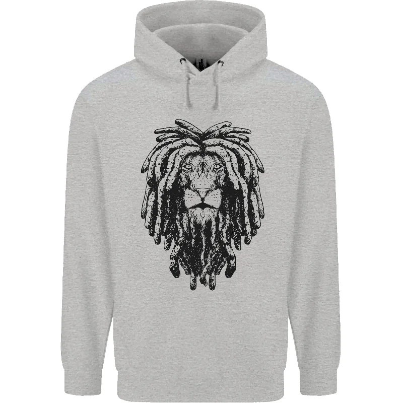 A Rasta Lion With Dreadlocks Jamaican Reggae Mens 80% Cotton Hoodie