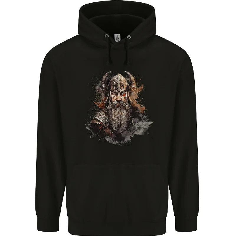 A Realistic Viking Warrior Mens 80% Cotton Hoodie