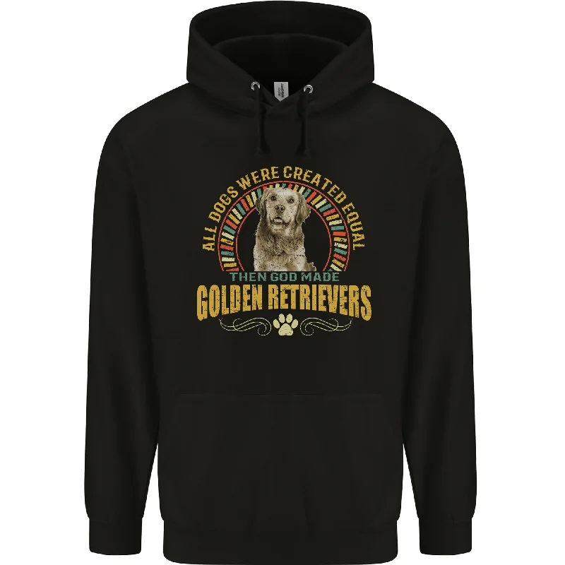 A Retriever Dog Mens 80% Cotton Hoodie