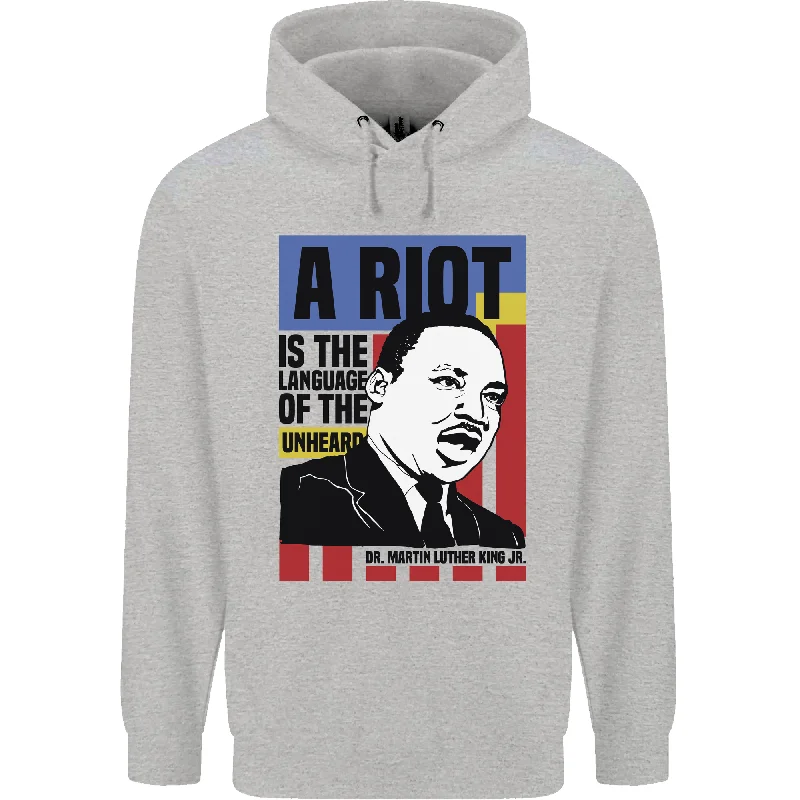 A Riot Martin Luther King Black Lives Matter Mens 80% Cotton Hoodie