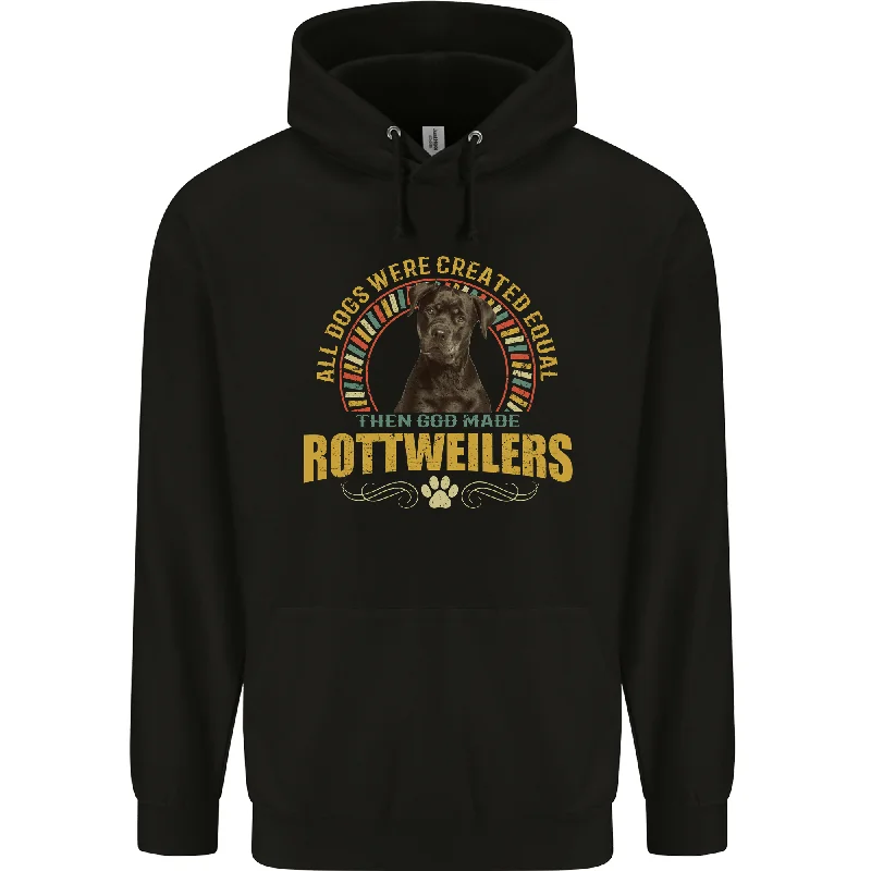 A Rottweiler Dog Mens 80% Cotton Hoodie