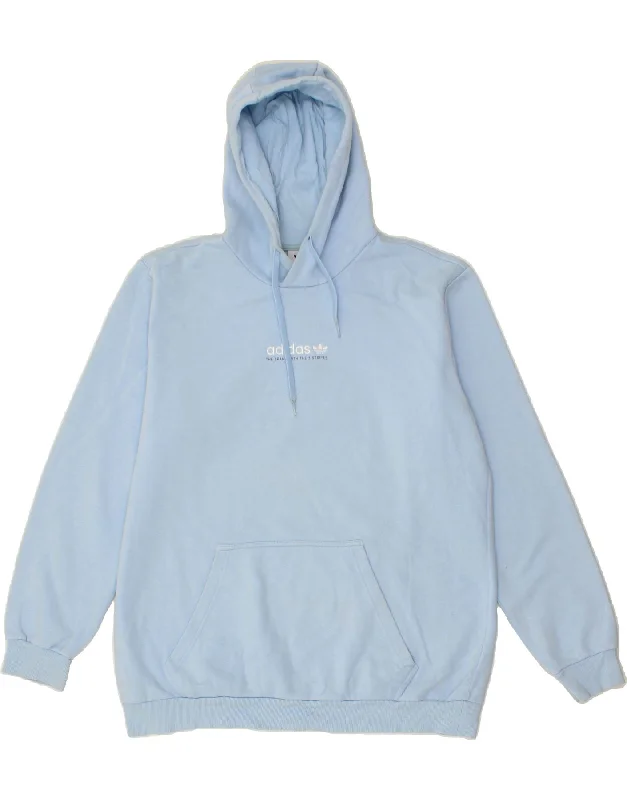ADIDAS Mens Graphic Hoodie Jumper XL Blue Cotton Hoodie with Oversized Fit Loose Comfortable ADIDAS Mens Graphic Hoodie Jumper XL Blue Cotton Hoodie with Oversized Fit Loose Comfortable