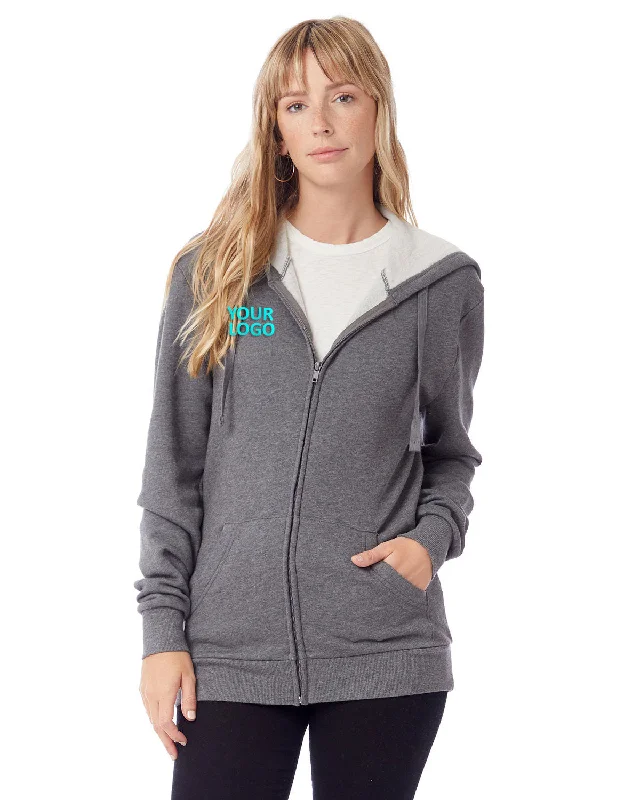 Alternative Unisex Eco-Cozy Fleece Zip Hoodie, Dark Heather Grey Hoodie with Fur Luxurious Winter Alternative Unisex Eco-Cozy Fleece Zip Hoodie, Dark Heather Grey Hoodie with Fur Luxurious Winter