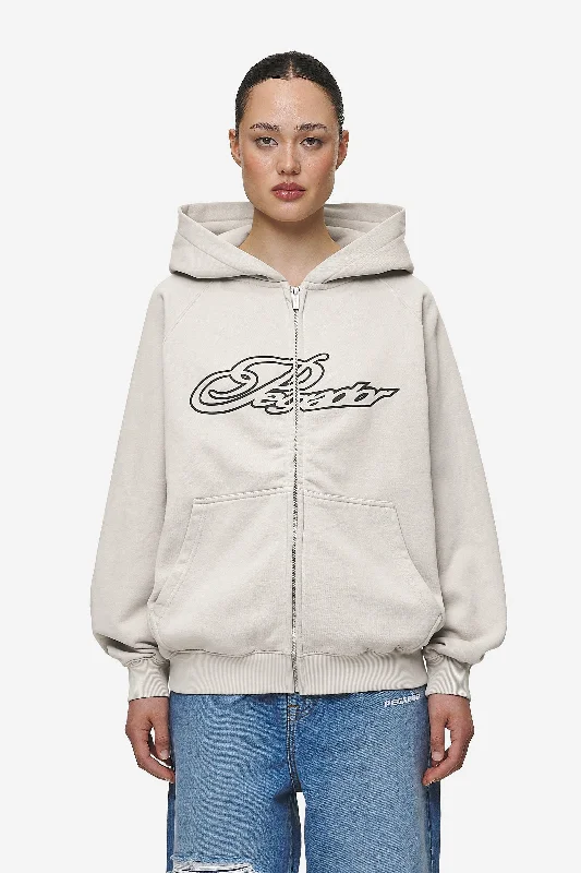 Anna Oversized Sweat Jacket Washed Moon Grey Jacket Blazer Coat