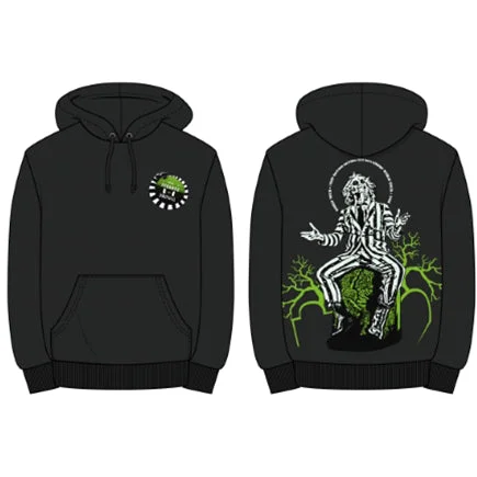 Beetlejuice Adult Unisex Black Front Back World Tour Hoodie