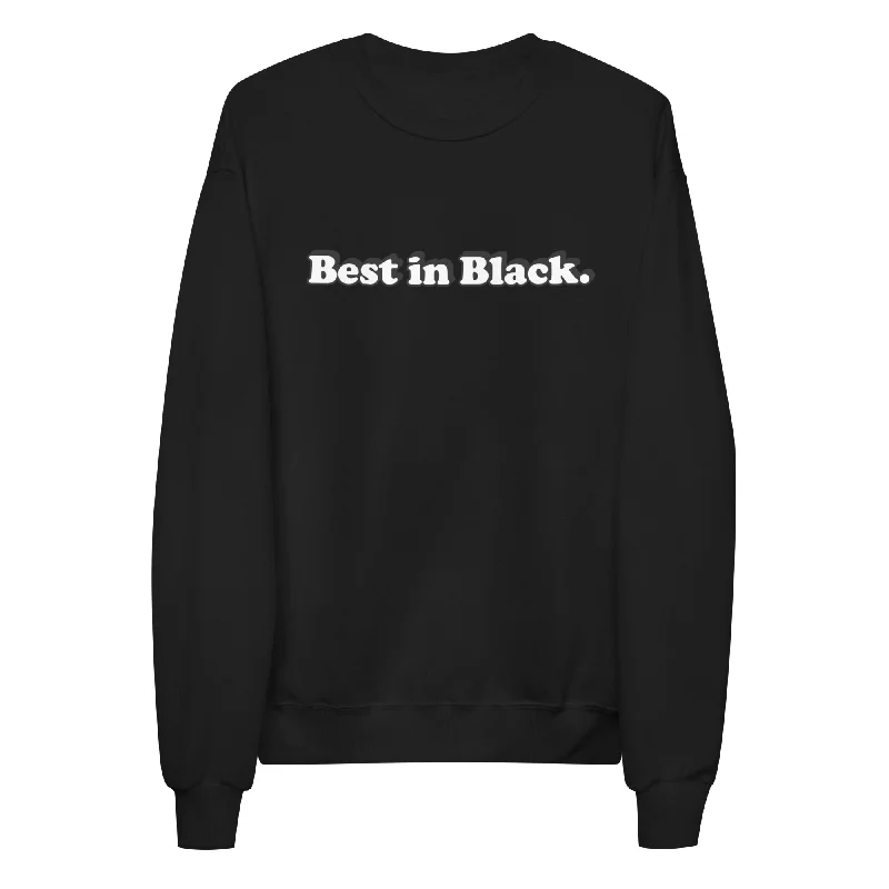 Best In Black Unisex fleece sweatshirt Hoodie with Drop Shoulder Relaxed Streetwear
