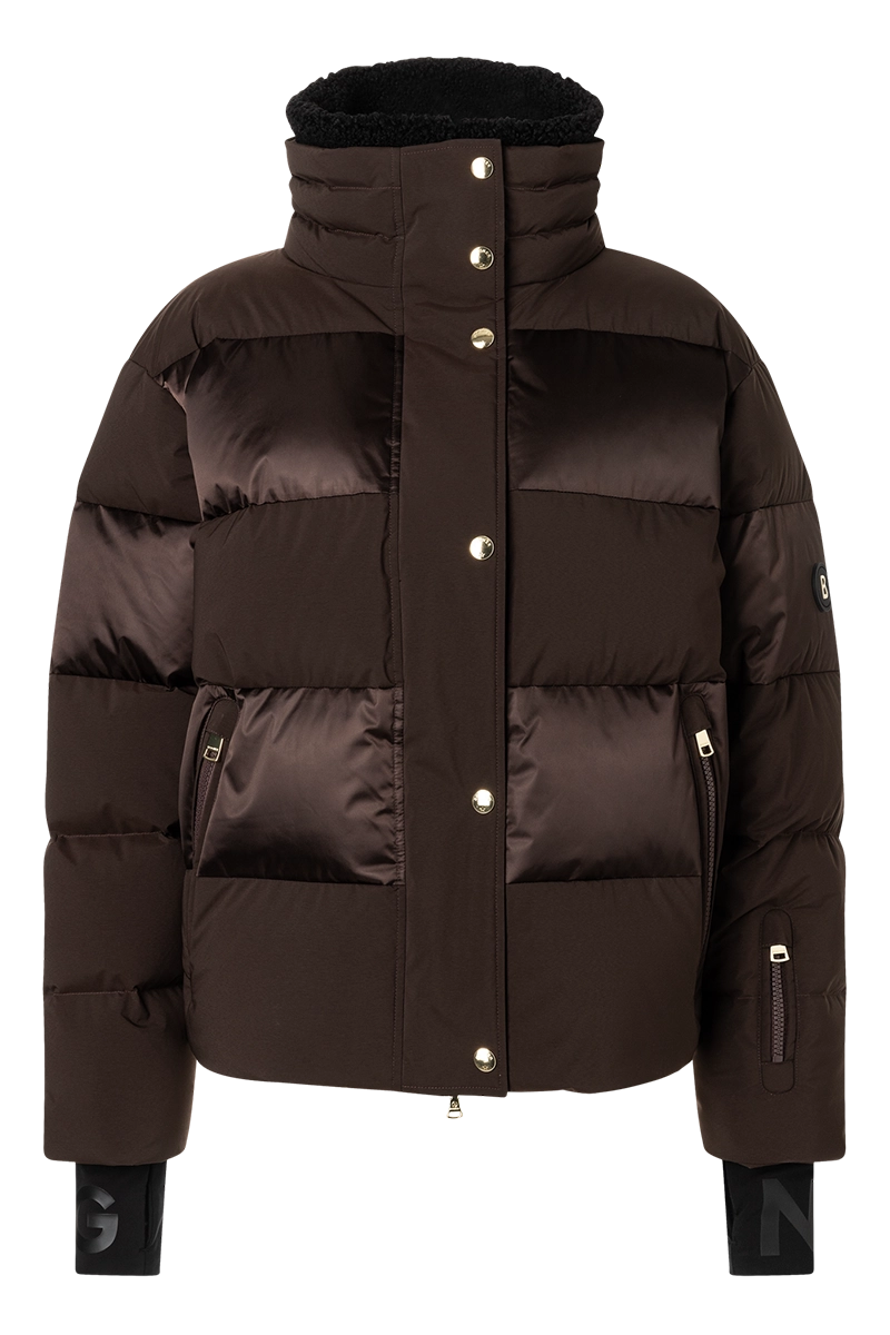 Naja Satin Down Ski Jacket Cardigan Sweater Pullover