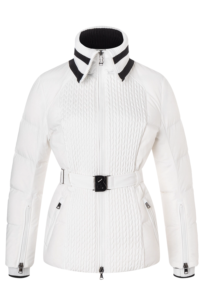Polly-D Smocked Down Ski Jacket Ribbed Jacket Pleated Jacket Ruffled Jacket