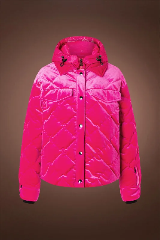 Vela Velvet Quilted Ski Jacket Herringbone Jacket Checkered Jacket Solid Jacket