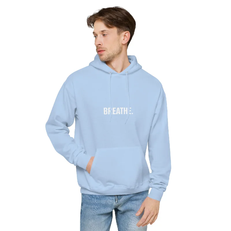 BREATHE Unisex fleece hoodie Hoodie with Distressed Vintage Worn