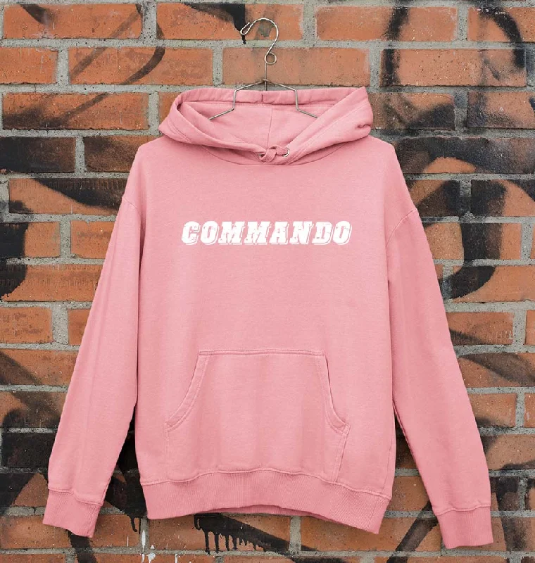 Commando Unisex Hoodie for Men/Women Hoodie with Hem Contrast Bold Stylish