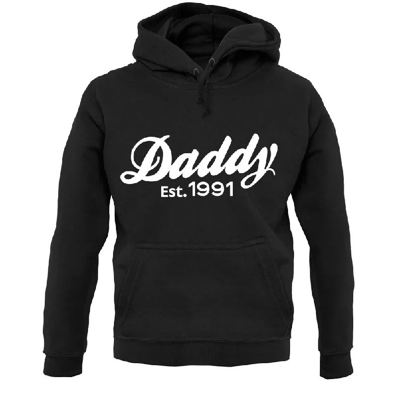 Daddy Est. 1991 Unisex Hoodie Hoodie with Half-Zip Sporty Casual